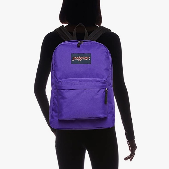 💜🎒 Classic JanSport Superbreak Signature Purple Backpack - Picture 9 of 9